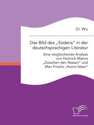 cover image of Das Bild des „Südens" in der deutschsprachigen Literatur